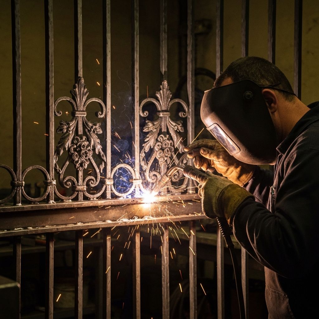 Metal gate repair work in progress